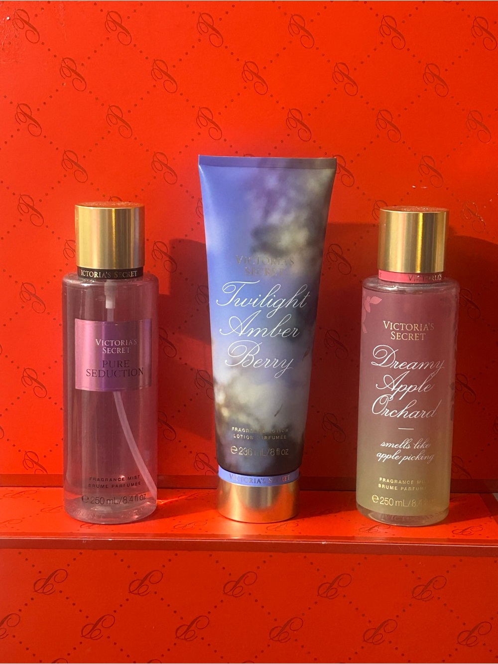 Victoria's Secret Twilight Amber Berry Lotion & Fragrance Mists bundle
